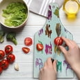 thumbnail image 3 of Jurassic Cutting Board, Dino's Dinosaurs Extinction Funny Comic Cartoon Illustration, Decorative Tempered Glass Cutting and Serving Board, Wine Bottle Shape, Multicolor, by Ambesonne, 3 of 5