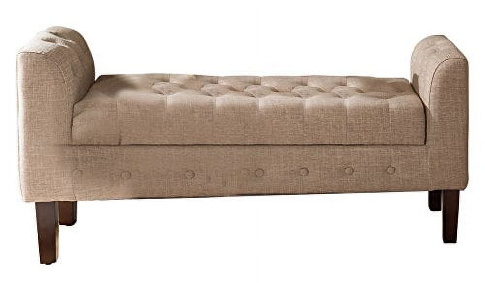Kings Brand Furniture Tufted Design Upholstered Storage Bench Ottoman