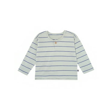 Modern Moments by Gerber Toddler Boy Organic Drop Shoulder Henley Tee, Sizes 12 Months - 5T
