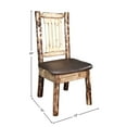 thumbnail image 2 of Glacier Country Collection Side Chair w/ Upholstered Seat, Saddle Pattern, 2 of 4