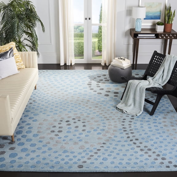 Safavieh Jardin Lennox Geometric Wool Area Rug, Blue/Gray, 8' x 10'