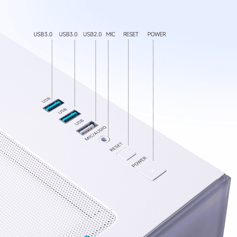 Mloong Gaming PC Desktop AMD Ryzen 5 5500 GeForce RTX 4060 1TB SSD 16GB RAM 650W Win11 WIFI