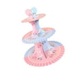 thumbnail image 2 of KAKOWELY 1PC Party Desktop Cake Display Stand Multi-layer Dessert Display Rack Gender Revealed Cake Rack Creative Three-tier Cake Rack for Wedding Birthday Evening Supplies,11.81"X11.81"X12.01", 2 of 4