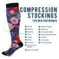 thumbnail image 2 of FORMRS Womens Knee High Socks Casual Long Thick Travel Daily Wear, 1 Pair, Beautiful Floral Pattern, 2 of 6