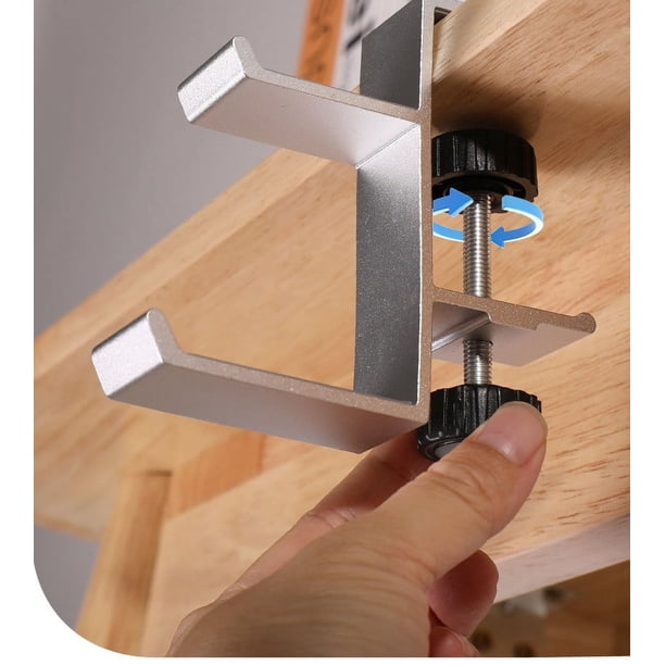 Percha de Ladrillo Resistente y Ajustable para Medias y Guirnaldas de Chimenea | Diseño de Doble Gancho Sin Taladro | Compatible con Repisas de 0,3 a 2,17 Pulgadas | Aluminio Resistente a La Oxidació