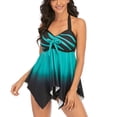 thumbnail image 4 of Traje de baño de mujer con lazo minimalista con lazo dividido de Color degradado multicolor a la moda para mujer Fridja  nalpqowj50313, 4 of 8