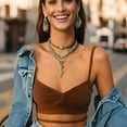 thumbnail image 3 of Western Necklaces Boho Layered Charm Necklace for Women Turquoise Beaded Choker Ox-head Pendant Necklace Western Jewelry for Women Cowgirl Accessories, 3 of 7