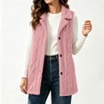 thumbnail image 6 of Perfectbot Women Fleece Sherpa Vest, Lapel Collar Button Down Fall Winter Thermal Waistcoat Layering Outerwear, 6 of 7