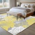 thumbnail image 4 of Yellow White Floral Area Rugs 5'x7', Washable Small Throw Rugs for Laundry Room Playroom, Farmhouse Flowers Spring Grey Indoor Outdoor Rug Non-Slip Low Pile Carpet Runner Reversible Floor Mats, 4 of 8