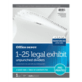 thumbnail image 2 of Office Depot Legal Exhibit Unpunched Dividers With Laminated Tabs, Black/White, Numbered 1-25, 3585478214, 2 of 2