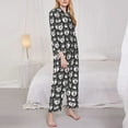 thumbnail image 3 of Fotbe Husky Pattern Long Sleeve Pajama Set for Women,Sleepwear Set,2-piece Loungewear Set,Soft PJs Comfy Nightwear with Pockets -, 3 of 7