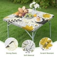 thumbnail image 4 of Fitted Tablecloth Square Waterproof Botanical Floral Table Cover with Elastic Edge, Backed Tablecloth for Farmhouse Patio Spring Picnic, 4 of 6