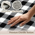 thumbnail image 6 of ODIKA 5'x7' Washable Area Rug Non-Slip, Low Pile, Stain Resistant Door Plaid Welcome Gingham Checkered Farmhouse Front Layered for Guest Room, Lounge, Apartment, 6 of 7