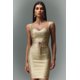 thumbnail image 1 of Vestido Bellabarnetten Peyton sin mangas con cuello en V, vendaje midi, 1 of 6
