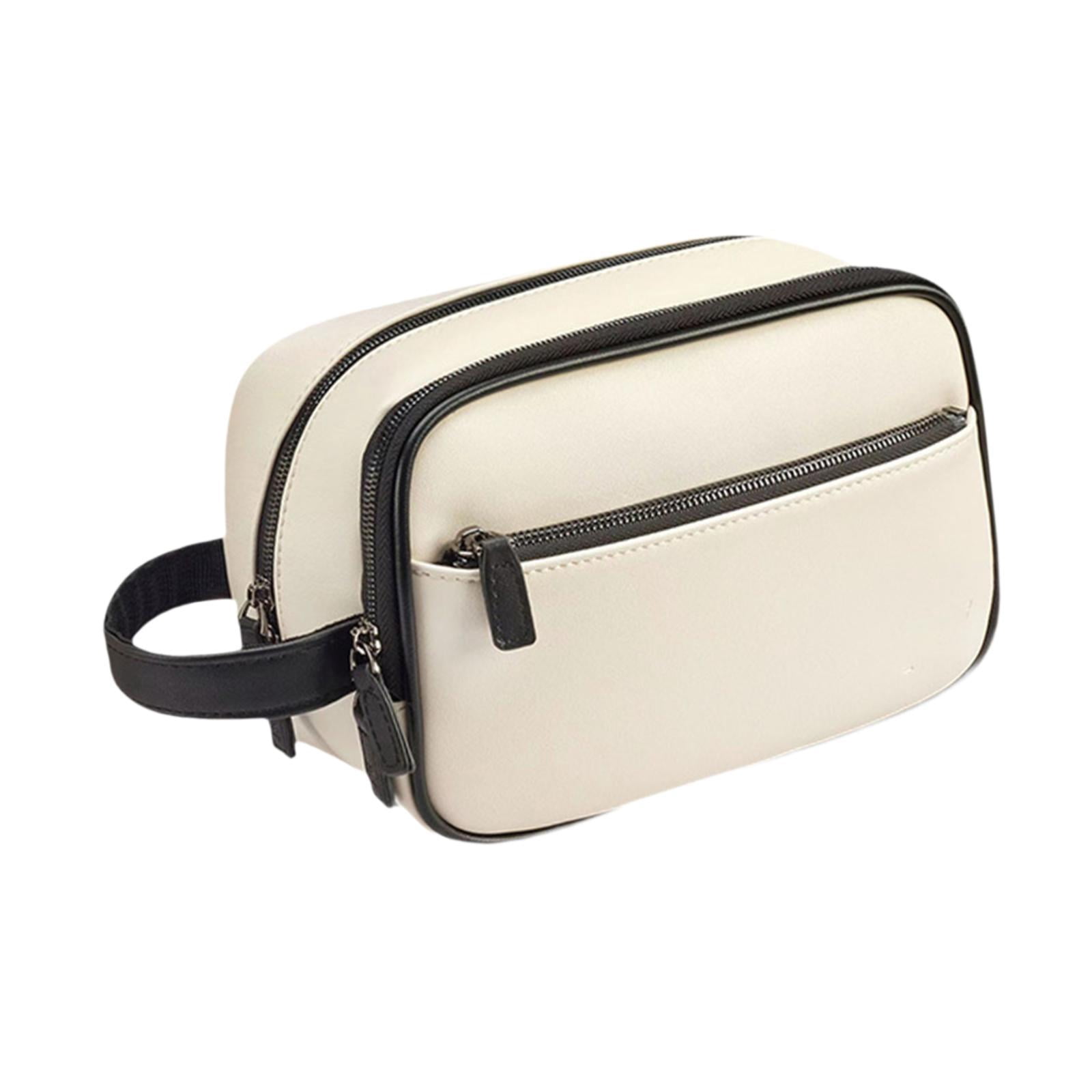 DimyFew Golf Accessory Bag Golf Ball Case Lightweight Travel Golfer Bag with Wrist Strap White
