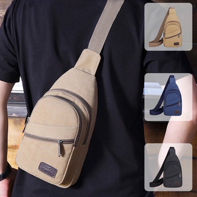 Fiudx Bolsa de Lona para El Pecho, Diseño Multicapa, Gran Capacidad, Nailon Resistente, Moderna y Versátil, Ideal para Uso Diario, Viajes o Actividades Al Aire Libre, Tamaño 30 X 17 X 6 Cm.