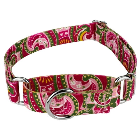 UPC: 0029741422353 | Country Brook Petz® Pink Paisley Martingale Dog Collar Large