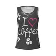 thumbnail image 4 of Gaeub I Love Coffee Women's Workout Tank Tops Lightweight Sleeveless Shirts for Women for Athletic Running Tennis Yoga - XX-Large, 4 of 9