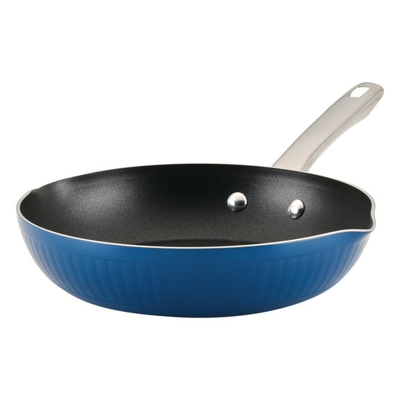 Farberware Style 10 Inch Nonstick Frying Pan / Skillet, Dishwasher Safe and Oven Safe to 500°F, Blue