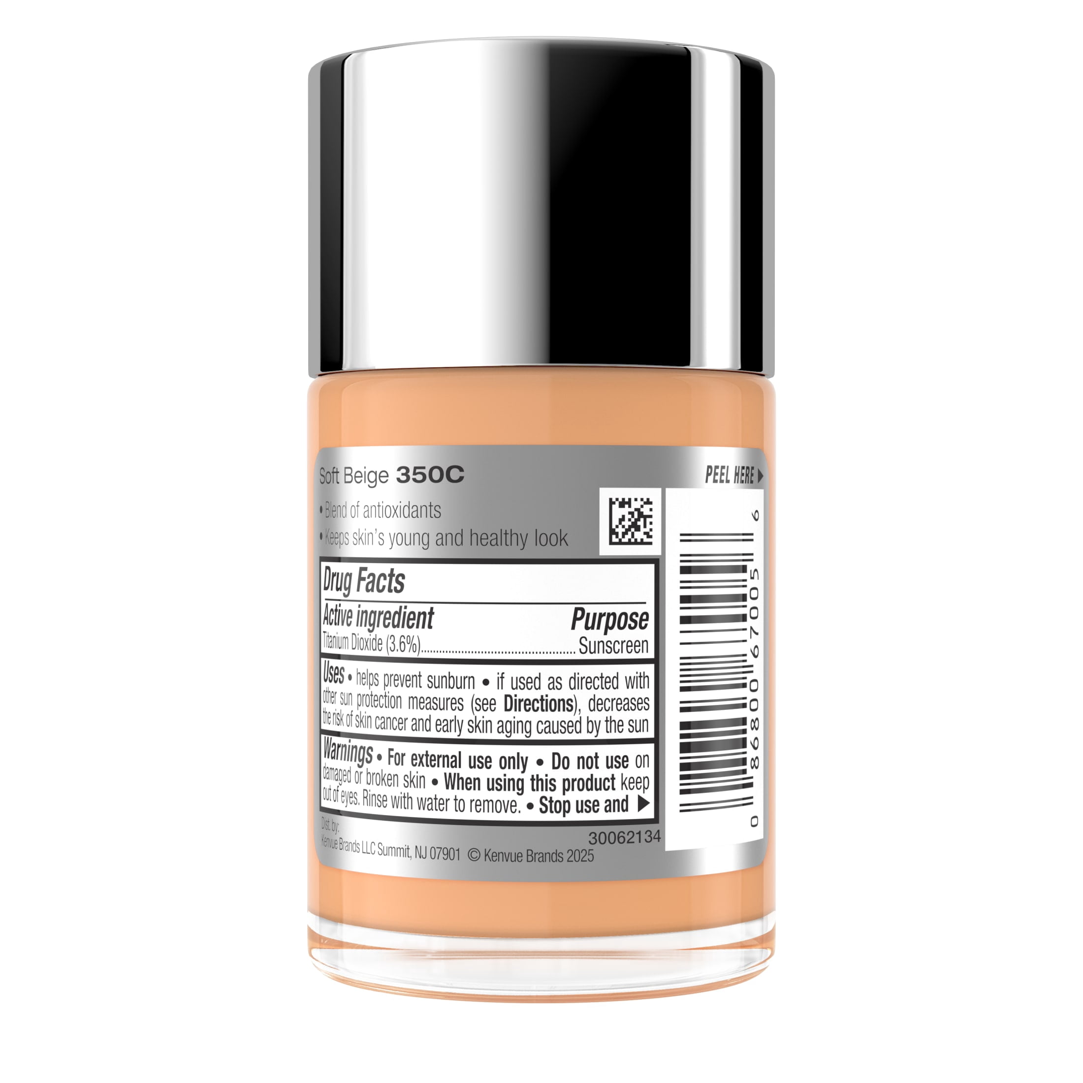 (2 pack) Neutrogena Healthy Skin Liquid Makeup, Soft Beige 350C, 1 fl. oz
