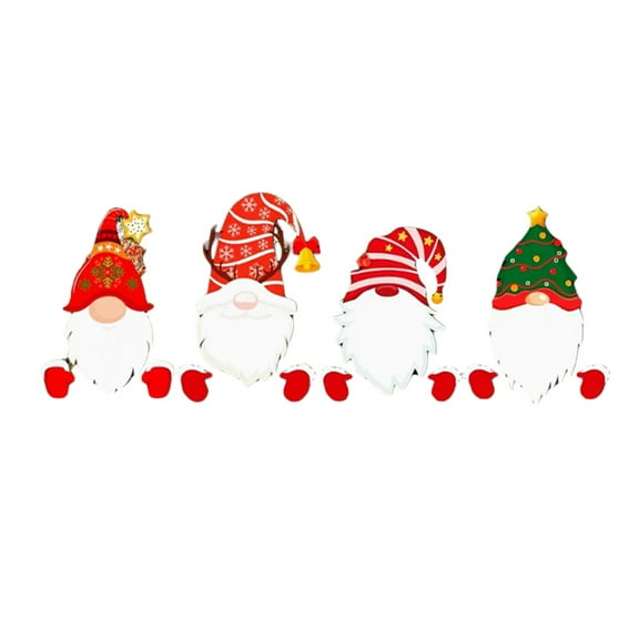 Michellecmm Christmas Fence Decoration Cute Gnomes Fence Peeker Garden Sign Ornament for Holiday Patio Outdoor Decor