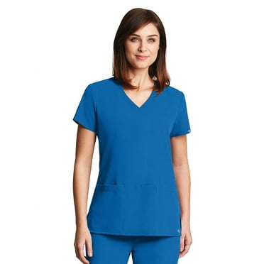 signature by grey's anatomy women's v-neck solid scrub top