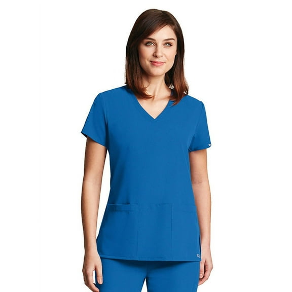signature by grey's anatomy women's v-neck solid scrub top