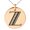 Rose, variant on Stainless Steel Letter Z Initial Metro Retro Monogram Engraved Small Medallion Circle Charm Pendant Necklace