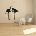 thumbnail image 2 of Flamingos Silhouette Greater Flamingos Pair One Leg Stand Vinyl Wall Sticker Wall Art Wall Decal Boys Girls Kids Room Cute Flamingo Pair Design Bedroom Nursery Kinder Home Decoration Size (10x8 inch), 2 of 3