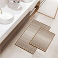 thumbnail image 6 of Ombre Chenille Bathroom Rugs Sets 2 Piece 17"x24"+20"x32", Non-Slip Bath Mats Set for Bathroom Floor, Bath Rugs Set of 2, Washable Shower Mat, Camel Brown and White, 6 of 6