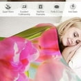 thumbnail image 3 of Creowell Tulips Print Flannel Throw Blanket Lightweight Soft Blanket for All Seasons 50x60in, 3 of 6