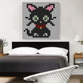 thumbnail image 2 of ARTCANVAS Cute Black Cat Kitten Jewel Pixel Canvas Art Print - Size: 36" x 36" (0.75" Deep), 2 of 9