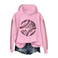 thumbnail image 4 of Holzkary Baseball Hoodies for Womens 2025 Letterprinted Baseball Long Sleeved Hoodie Baseball Mom Sweatshirt Funny Game Day Baseball Pullover Tops Fall Outfits Trendy Fashion Pullover Tops Pink 3Xl, 4 of 4
