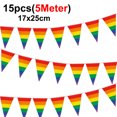 thumbnail image 2 of Rainbow Pennant Banner Colorful Stripes String Flags Decoration for Garden Restaurant Courtyard, 2 of 7