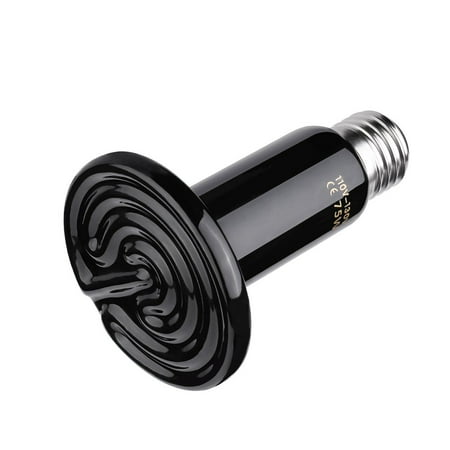 Heat Lights For Reptiles,110V-130V Infrared Ceramic Socket Natural Glow Heater Reptile Heat Light