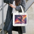 thumbnail image 7 of Cauagu Astronaut Dolphin Pattern Women's Plush Tote Bag,Soft Underarm Bag Ladies Fluffy Shoulder Bag Plush Handbag Women Furry Tote Bag for Autumn and Winter, 7 of 7