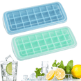 thumbnail image 1 of Bandejas para cubitos de hielo, fácil liberación, para bebidas frías, whisky, cócteles, comida, reutilizables, 2 uds., 1 of 5