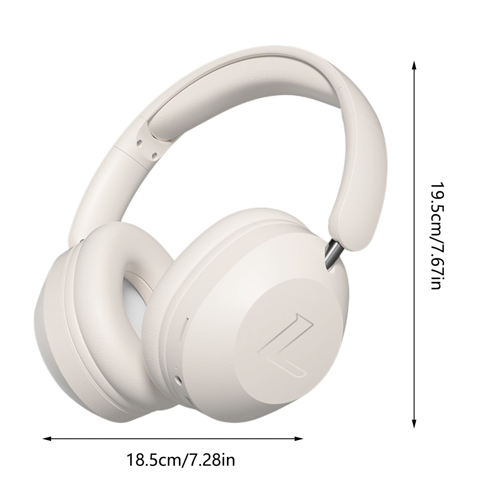 Wireless Over-Ear Headphones - Hi-Res Audiophile Sound, Adaptive Noise Cancellation, Parametric EQ, 60 Hour Battery Life, Includes USB-C Low-Latency Bluetooth Adapter,White