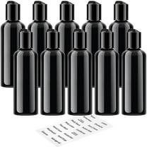 HYOWUIER10 Pack 3.4 oz Black Travel Bottles for Toiletries TSA Approved Leakproof Travel Size Containers Empty Small Plastic Shampoo Lotion Bottles with Labels