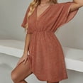 thumbnail image 4 of Robe Décontractée à Manches Courtes Col en V pour Femmes Robe Imprimée Ample Robe à Manches Courtes Col en V pour Enfants, 4 of 7