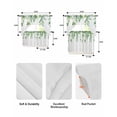 thumbnail image 5 of Spring Green Leaves Swag Kitchen Curtains Sets for Windows 24 Inch Length, Watercolor Eucalyptus&nbsp;Branches Short Window Curtain Panels Swags Valances and Tiers 3 Piece Set for Cafe/Dining Room, 5 of 5