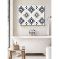 thumbnail image 6 of Blue Aztec Wall Art for Living Room,Canvas Picture Wall Decor for Bathroom Bedroom,Southwest Boho Tribe Abstract Geometric Art Painting Artwork for Office Kitchen Hallway Dining Room Decor 20"x24", 6 of 8