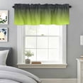 Black and Lemon Green Gradient Valances for Windows,Kitchen Valance Rod ...