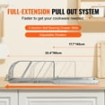 thumbnail image 2 of KFFKFF Pan & Pot Organizer, Sliding Under Cabinet Rack, Adjustable for Baking Sheets & Lids, Steel Construction, Kitchen Cabinet & Pantry Space Saver, 12.5" Width, 2 of 9