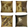 thumbnail image 1 of EREHome vintage map of the world Housse de Coussin 20x20 Inch, 1 of 2