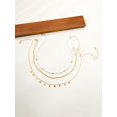 thumbnail image 2 of 3pcs Metal Texture Pearl Beaded & Circular Charm Pendant Necklace Set, 2 of 4