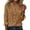 Khaki, variant on Qiopertar Linen Short Sleeve Shirt for Women Casual Round Neck Blouse with Pockets Summer Fashion Comfy Relaxed Tunic Top, Khaki XL