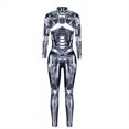 thumbnail image 4 of Disfraz de Halloween con tecnología futurista para mujer y hombre, mono de fiesta con estampado 3D, mono mecánico de robot, mono de carnaval, 4 of 5