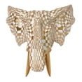 thumbnail image 1 of Cabeza de decorativa, decoración para el hogar, colgante de animal, adorno de pared sencillo para oficina, dormitorio o interiores. Oro blanco, 1 of 8