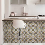 InHome Tuscan Tile 10 in. x 10 in. Peel and Stick Resin Backsplash Tiles (4-Pack)